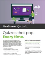 OneScreen QuizWiz Cut Sheet
