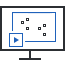 Video, presentation, whiteboard all-in-one screen