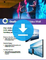 OneScreen Ultra Narrow Bezel LCD Video Wall Spec Sheet