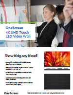 OneScreen 4K UHD Touch LED Video Wall Spec Sheet