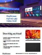 OneScreen Full HD LED Video Wall Spec Sheet