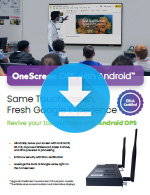 OneScreen OPS con hoja de especificaciones de Android