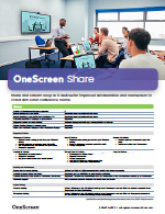 OneScreen Touchscreen TL7 Share Cut Sheet