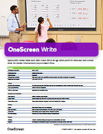 OneScreen Write Cut Sheet