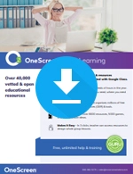 Hoja de ventas de OneScreen ZUNI Learning
