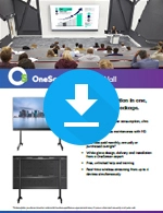 Hoja de especificaciones sobre la pared virtual OneScreen dirigida a la educación